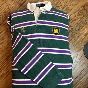 Vintage Polo RL Striped Crested Rugby - XL - Collector’s Grail - Green & Purple